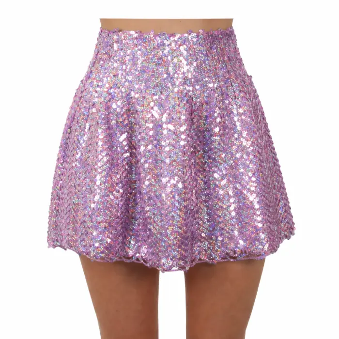 Rok pailletten roze - One size