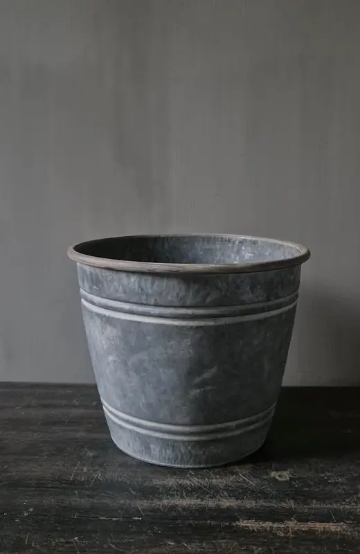 Rond zinken pot 19cm