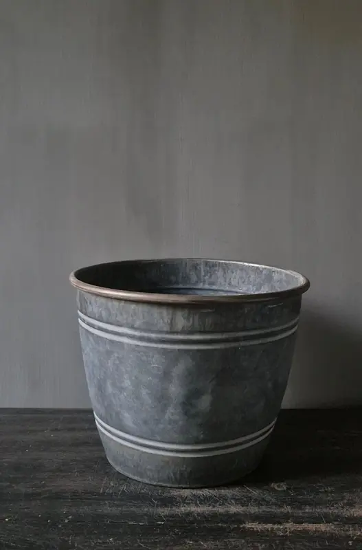Rond zinken pot 21cm