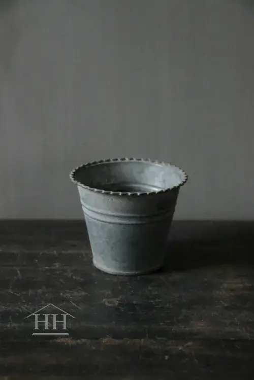 Rond zinken pot ribbel klein