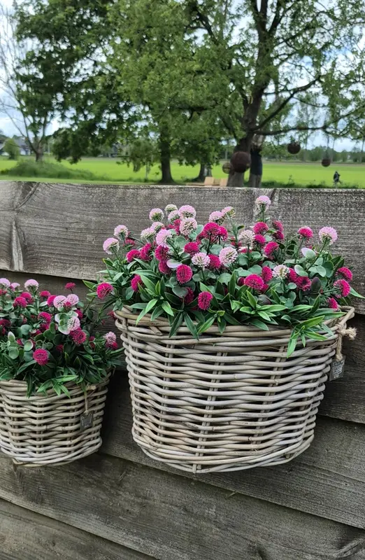 Rotan hangmand hengsel naturel 37 cm voor muur