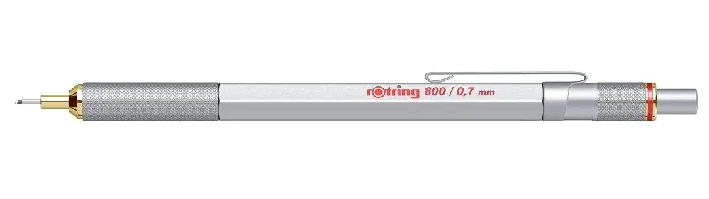 Rotring 800 zilver vulpotlood 0.5mm/0.7mm