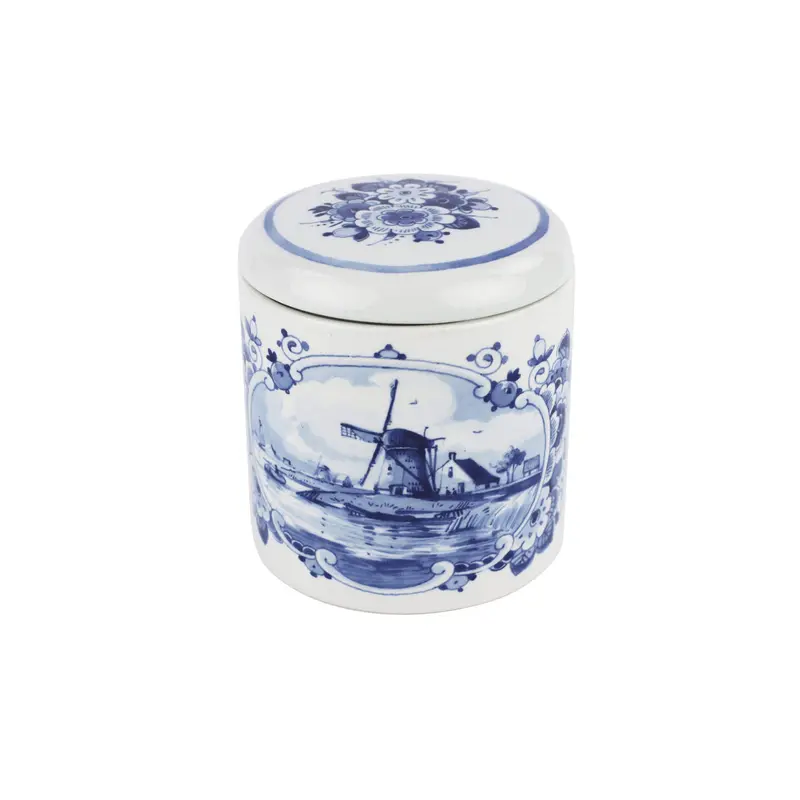 Royal Delft stroopwafelpot Molen