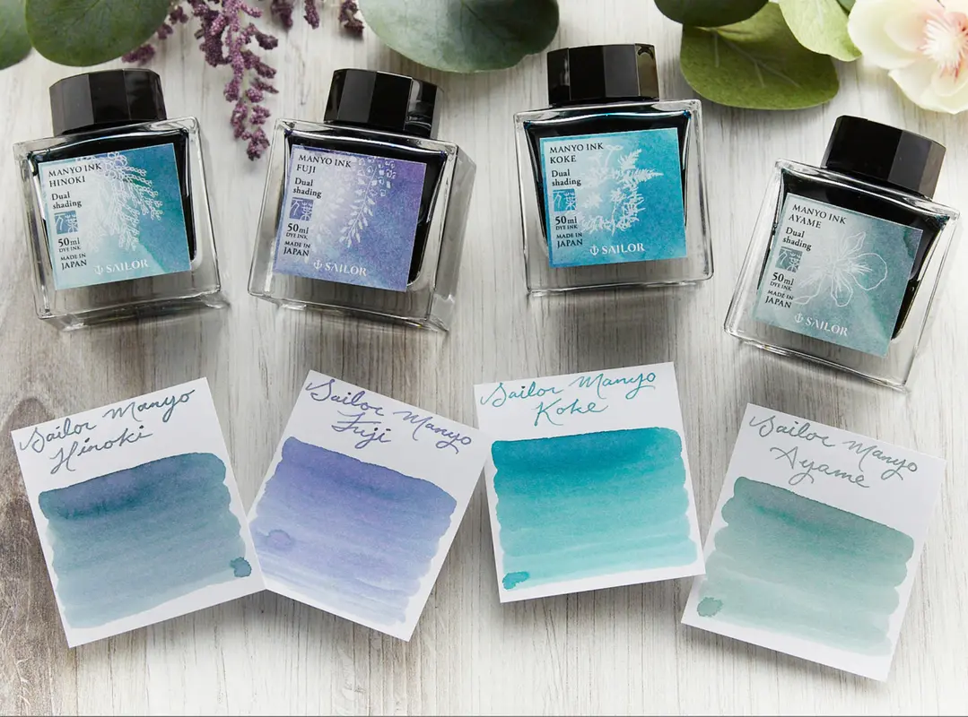 Sailor Manyo Dual Shading inktflacon | 4 kleuren
