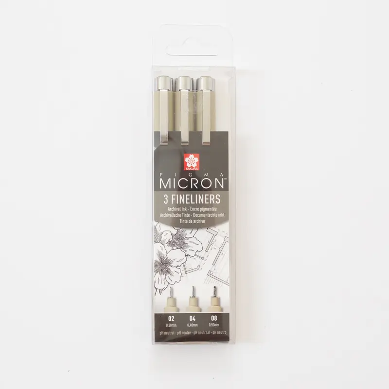 Sakura Pigma Micron Fineliner Zwart set 3