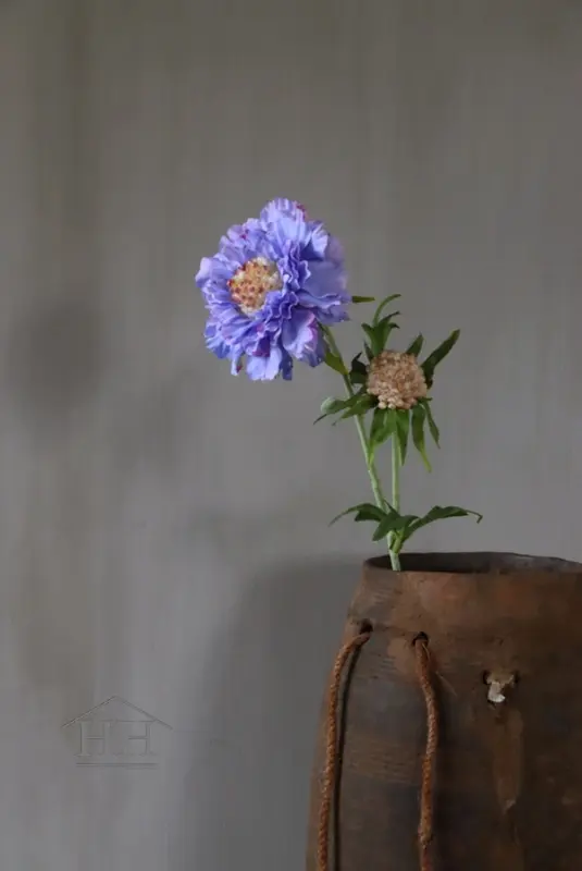 Scabiosa kunstbloem lila - 58 cm