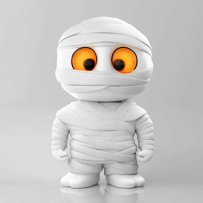 Schattige 3D-geprinte Mummy
