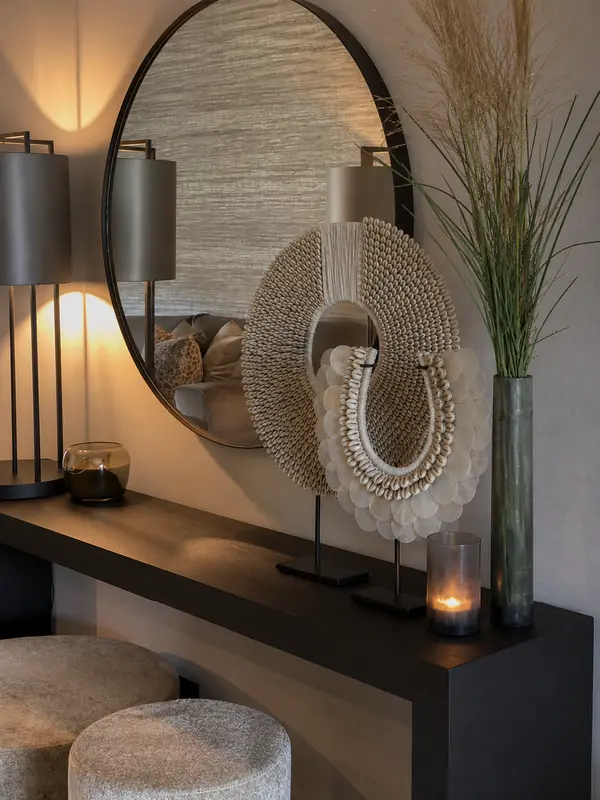 SCHELPEN ORNAMENTEN | SET VAN 2 | BEIGE