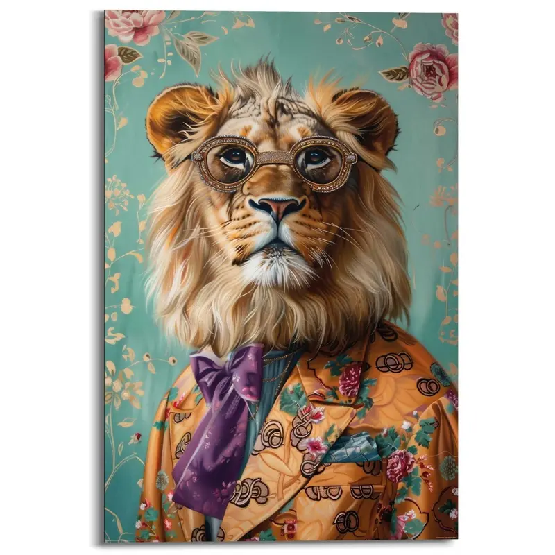 Schilderij Aangeklede tijger 90x60