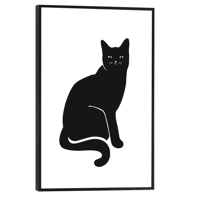 Schilderij Black Cat 30x20
