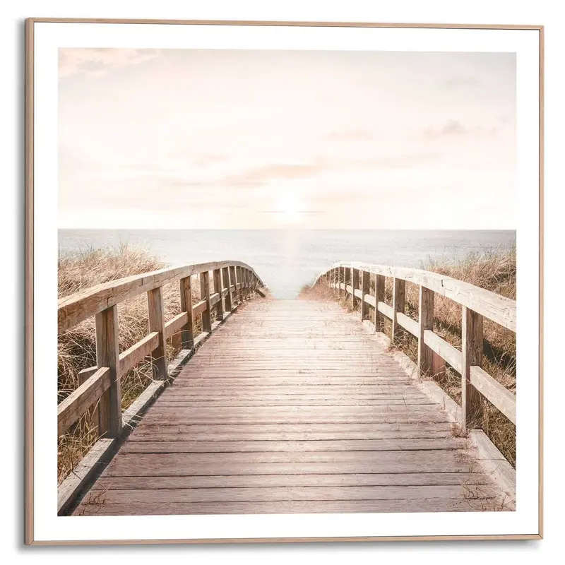 Schilderij Brug naar het strand 50x50