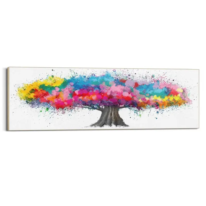 Schilderij Colourful Tree 156x52