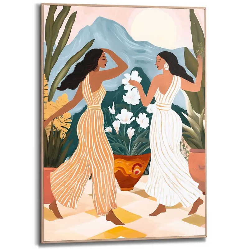 Schilderij Dansende dames 70x50