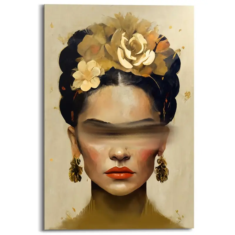 Schilderij Frida Paint Stripe 90x60