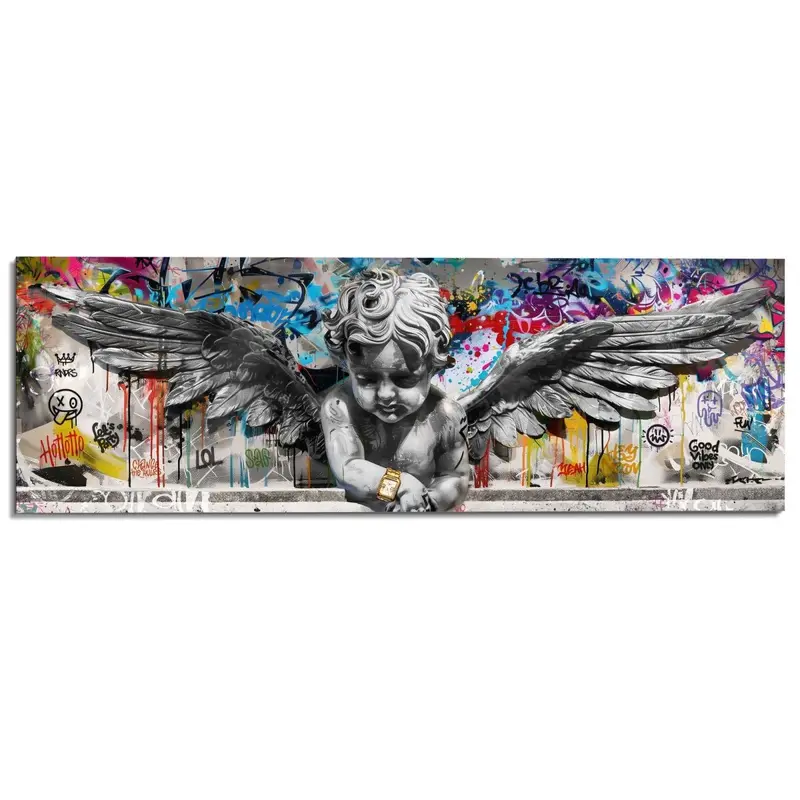 Schilderij Funky Angel 52x156