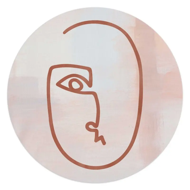 Schilderij Gezicht 50 Rond