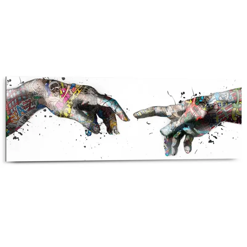 Schilderij Graffity hands 30x90