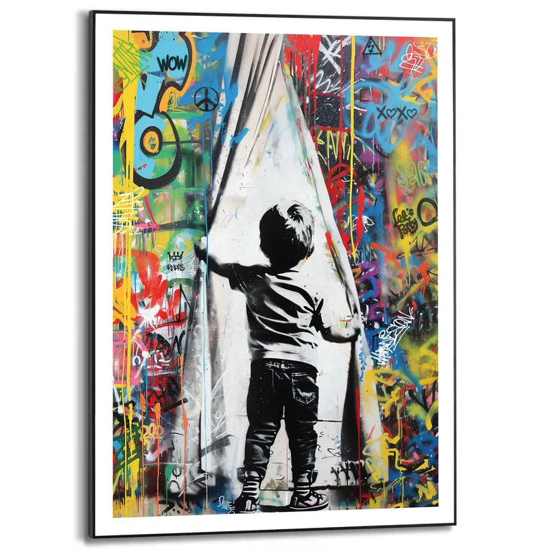 Schilderij Grafitti Surprise 70x50