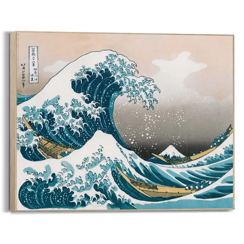 Schilderij Hokusai - The Great Wave 50x40