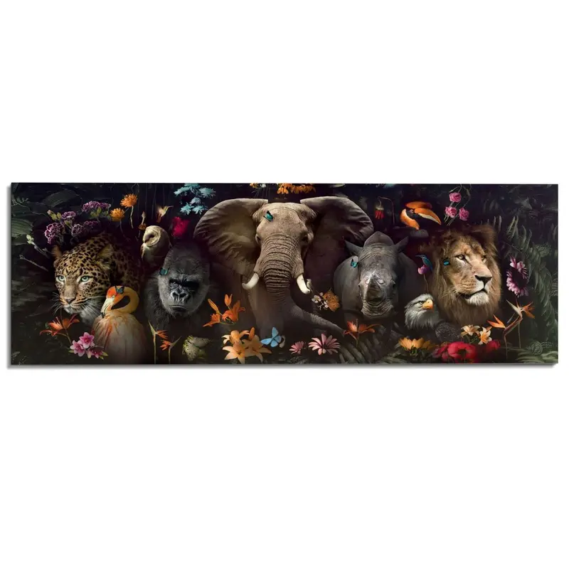Schilderij Jungle Fantasie 52x156