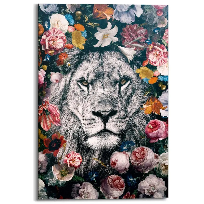 Schilderij Jungle leeuw 90x60