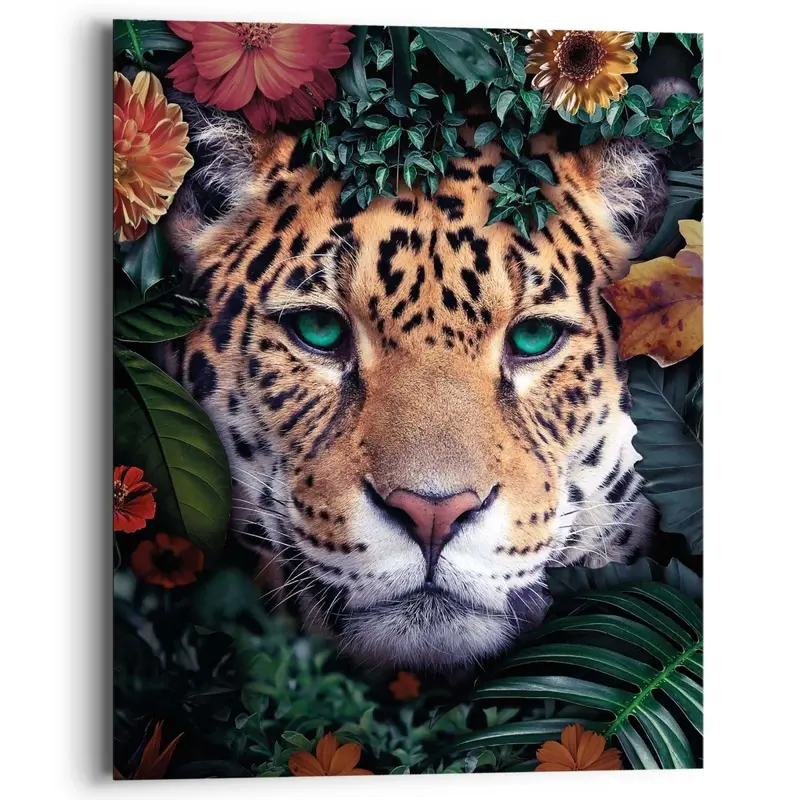 Schilderij Jungle luipaard 50x40