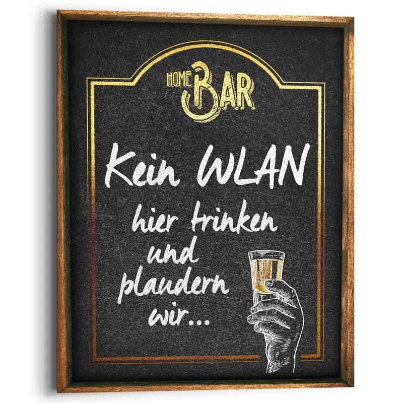Schilderij Kein WLAN 50x40