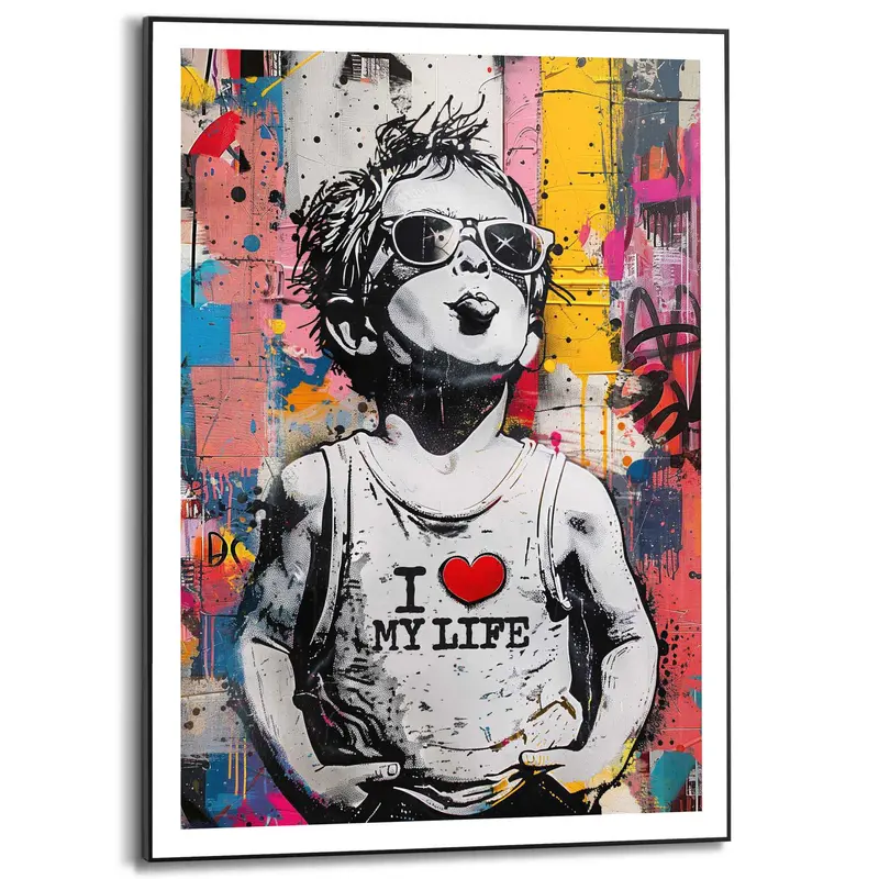 Schilderij Kid Loves Life 70x50
