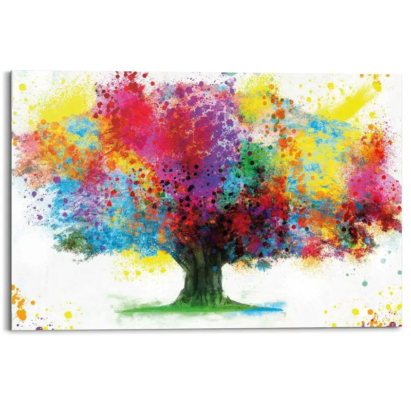 Schilderij Kleurrijke boom 60x90