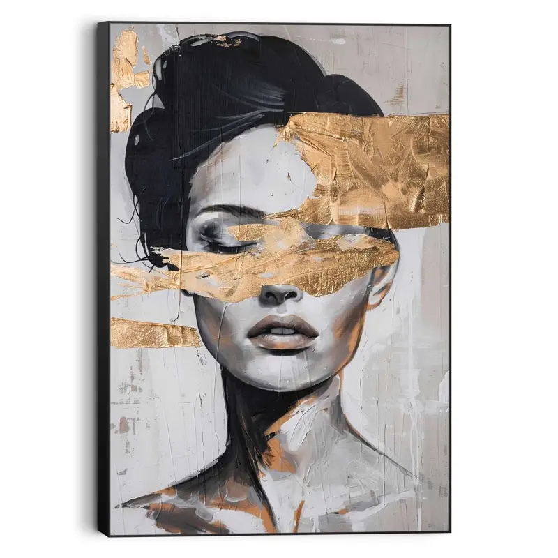Schilderij Lady Gold 90x60