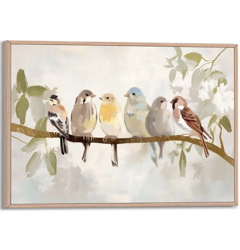 Schilderij Lentevogels 30x20
