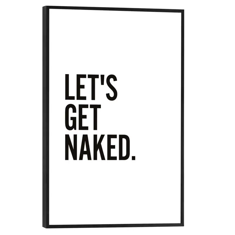 Schilderij Let's get Naked 30x20