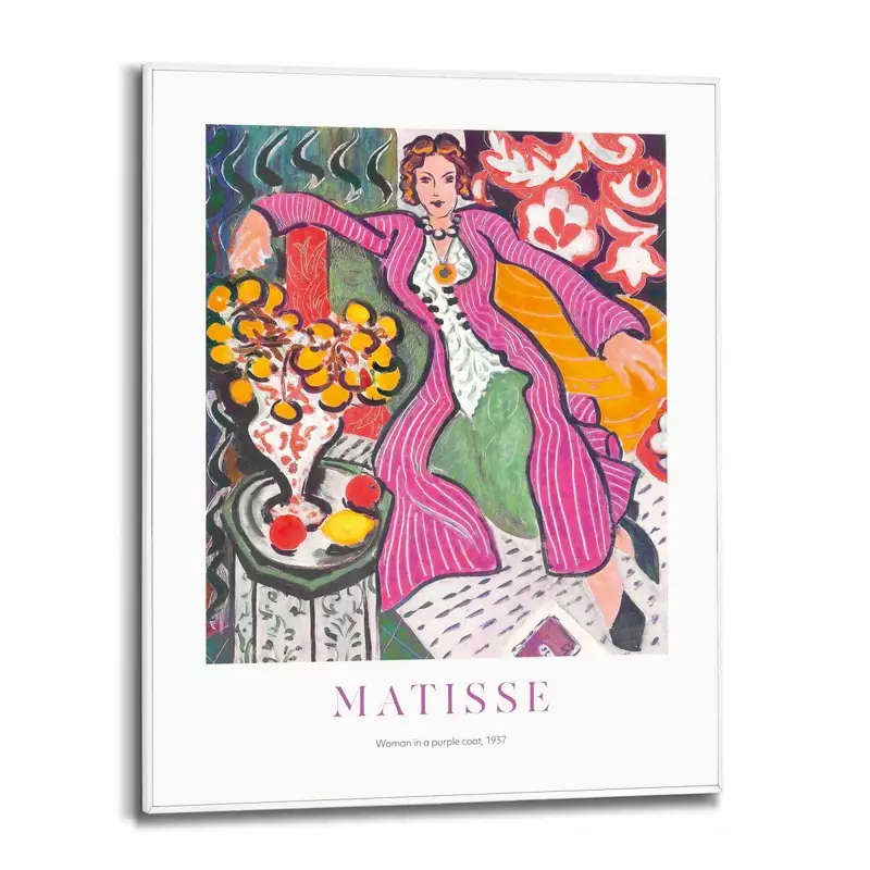 Schilderij Matisse - Vrouw met de paarse jas 50x40
