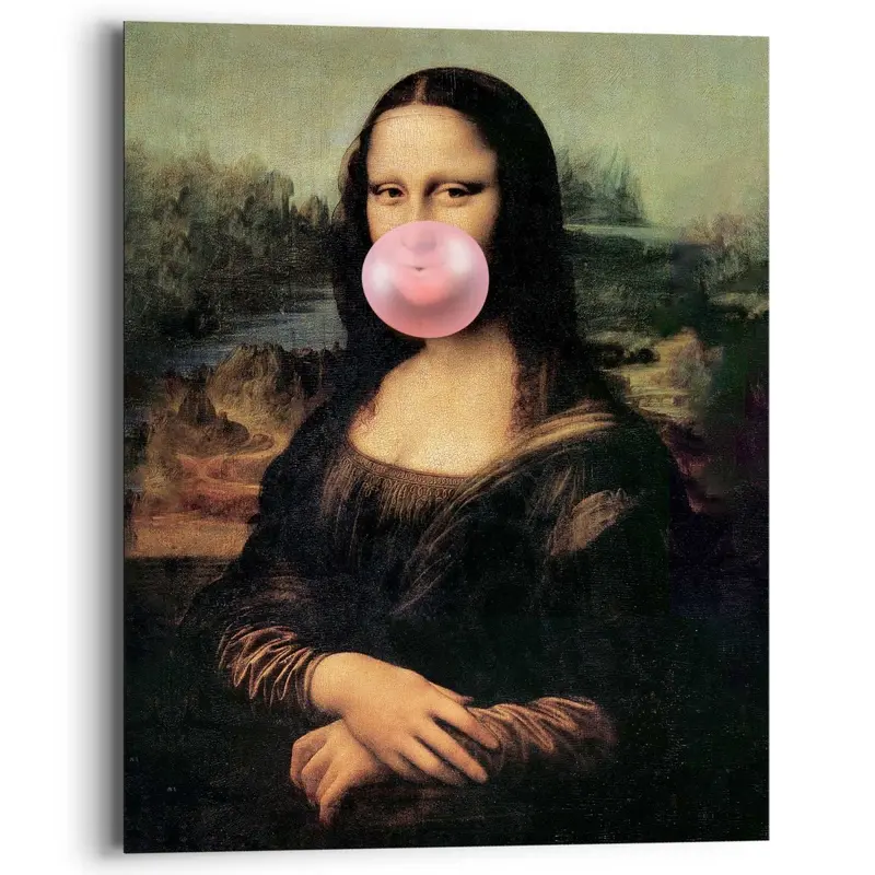 Schilderij Mona Lisa Bubblegum 50x40