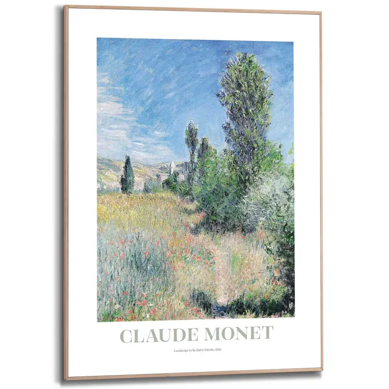 Schilderij Monet - landscape in Ile Saint-Martin 70x50