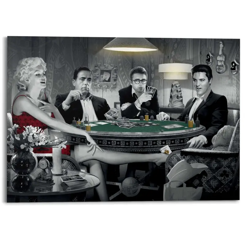 Schilderij Monroe, Bogart, Dean, Elvis 100x140
