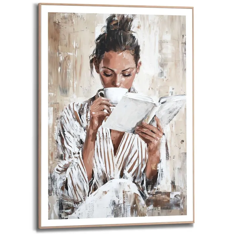 Schilderij Morning Reading 70x50