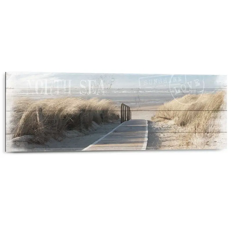 Schilderij Noordzee duinen 30x90