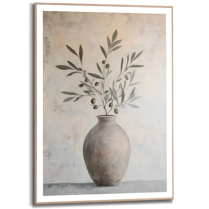 Schilderij Olijven op Vaas 70x50
