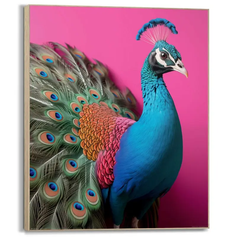 Schilderij Pink Peacock 40x50