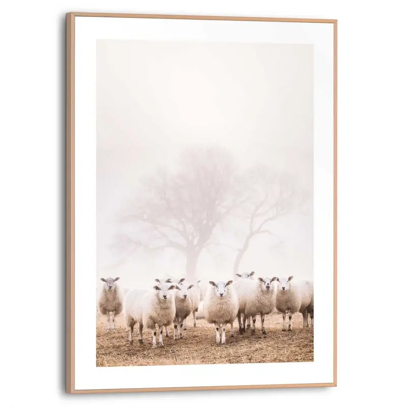 Schilderij Schaap in de mist 40x30