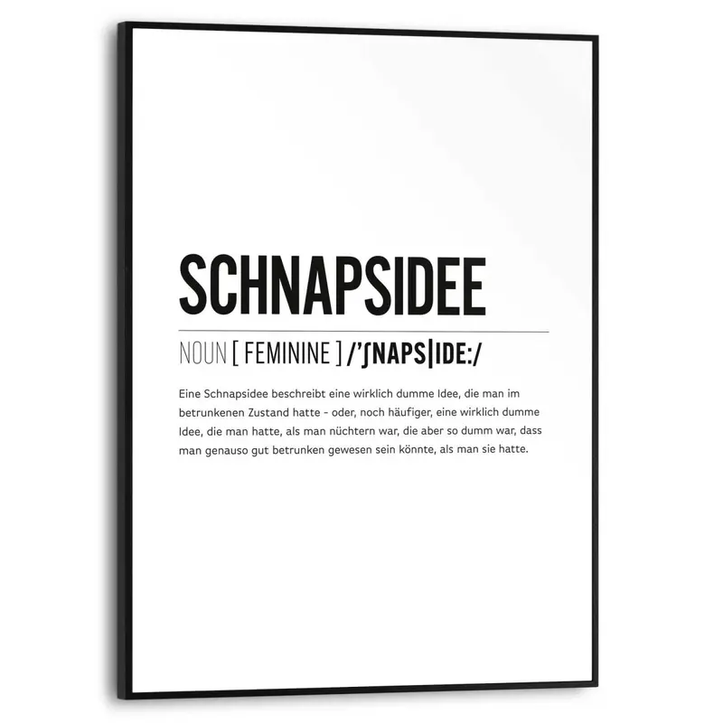 Schilderij Schnapsidee 40x30