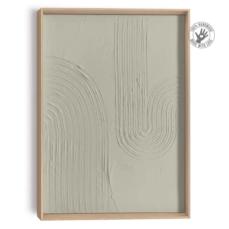 Schilderij Sharp - sage green 40x30