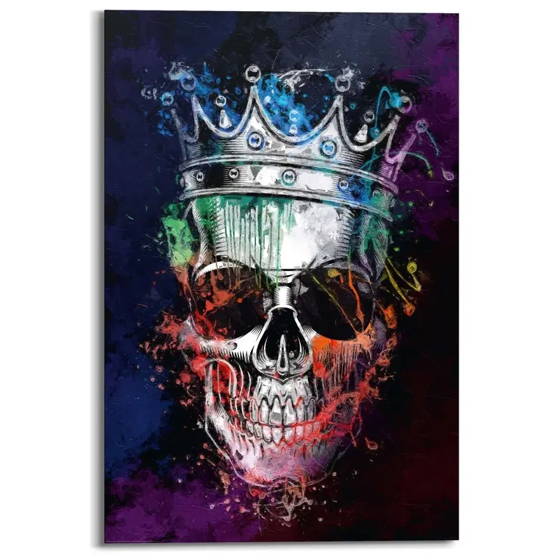 Schilderij Skull Crown 90x60