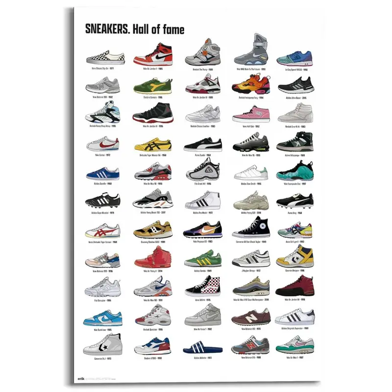 Schilderij Sneaker collectie 90x60