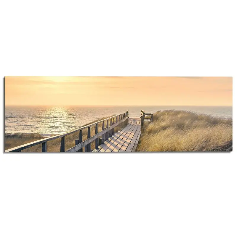 Schilderij Strandpad 52x156
