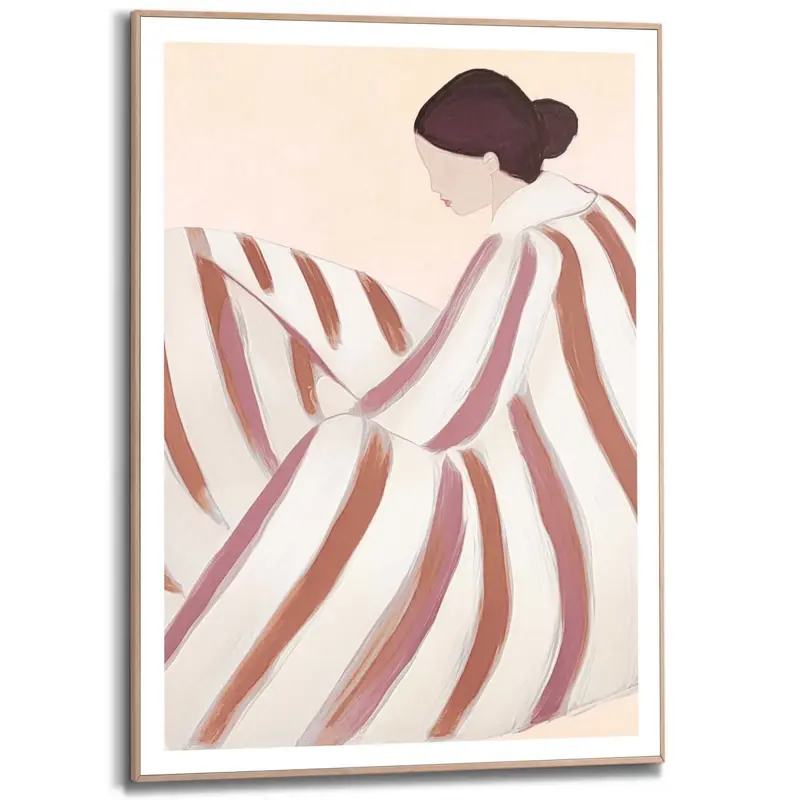 Schilderij Striped Figure 70x50