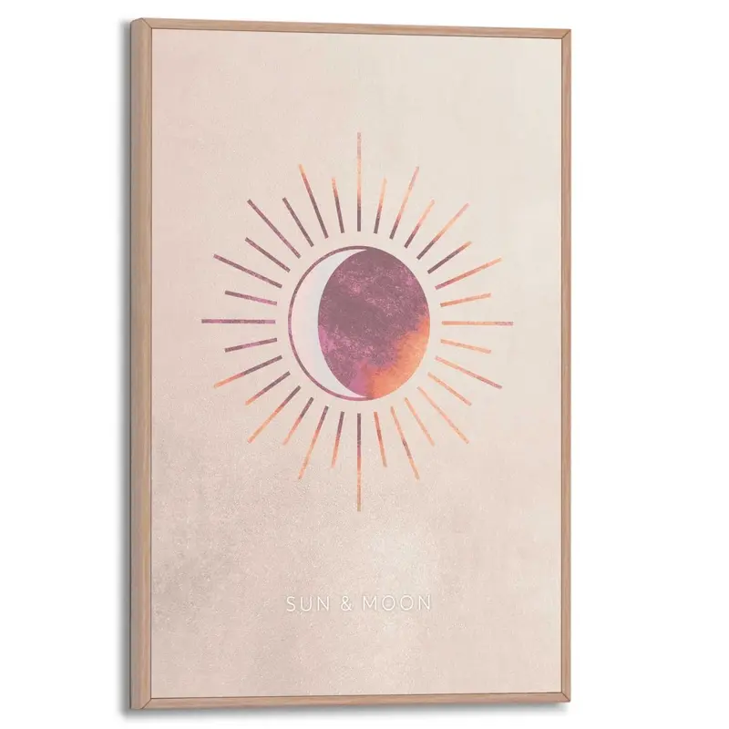Schilderij Sun & Moon 30x20