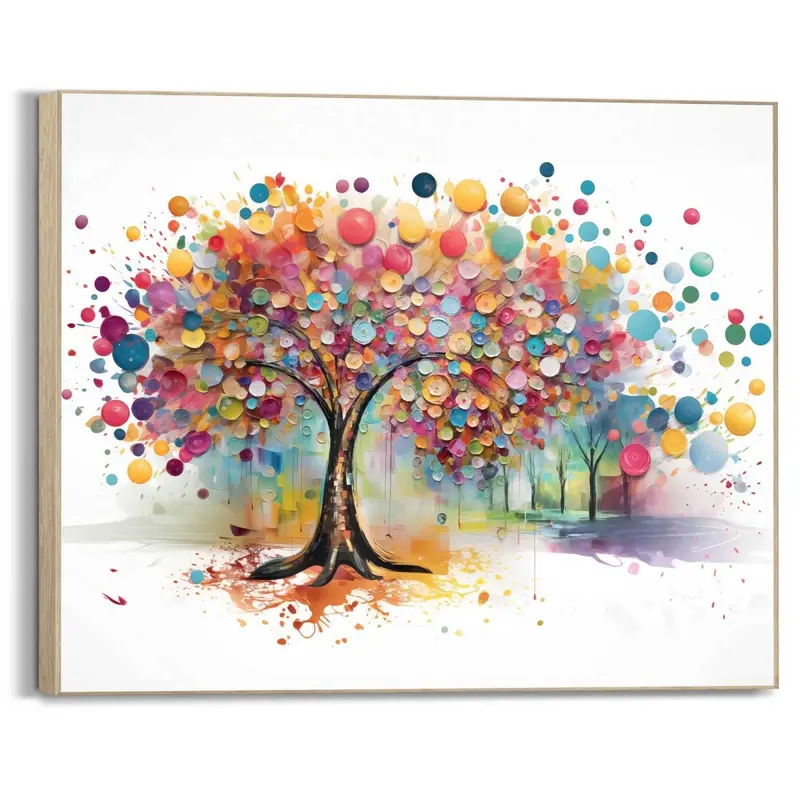 Schilderij Tree of Colours 50x40