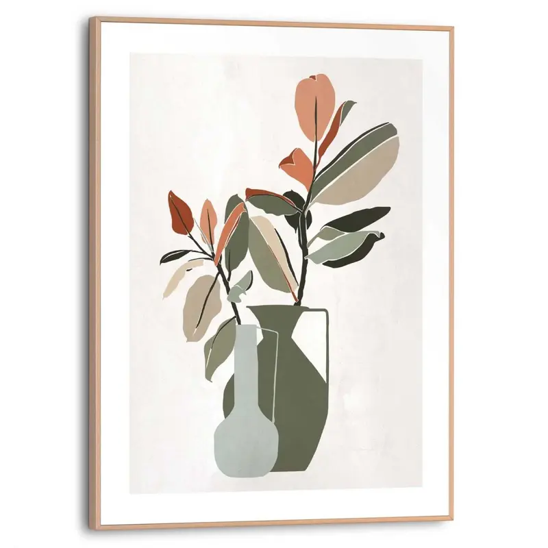 Schilderij Vaas met bloemen 40x30
